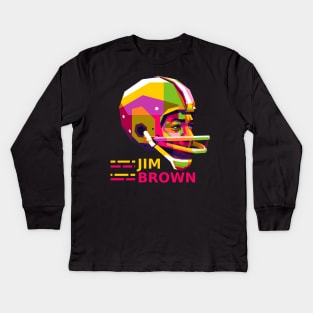 Jim Brown Kids Long Sleeve T-Shirt